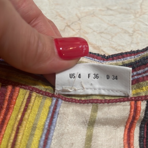 A-k-R-I-S punto AKRIS 100% silk blouse top shirt women duze us4 worn once - Picture 5 of 8